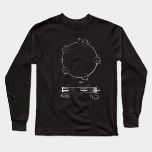 Tambourine Vintage Patent Drawing Long Sleeve T-Shirt